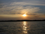 puesta de sol en el Guazu y el Mini
